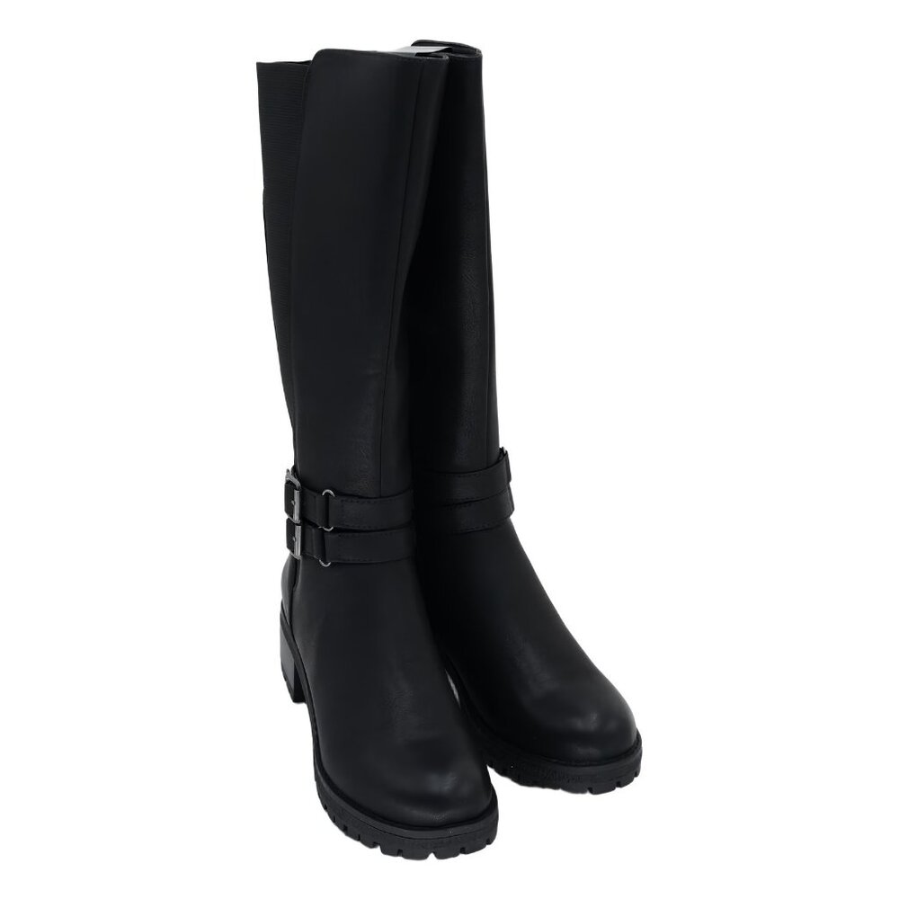 Gc Shoes Jonah Knee High Lug Sole Block Heel Boots Black Size 8